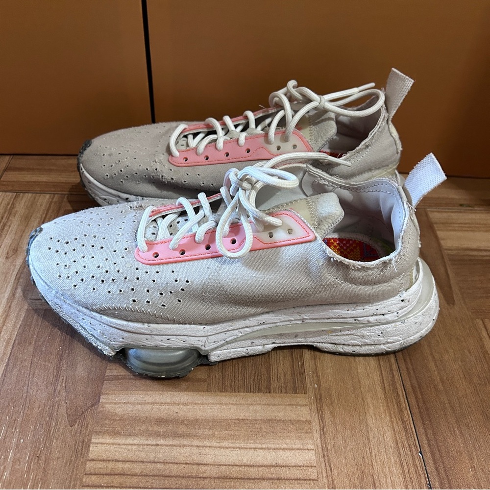 Nike Womens Air Zoom Type Crater Cream Beige Sneakers Sz 6W - Picture 3 of 6